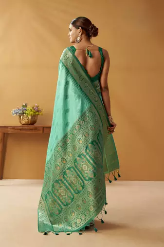 modal fancy cotton saree with pochampalli border & pallu
