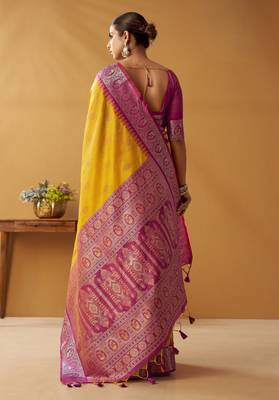 modal fancy cotton saree with pochampalli border & pallu 4