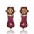 Ruby Mosaic Flower Statement Earrings | 18k Gold Plated Red Stone Floral Drop Earrings | Elegant Party Wear
