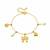 Lily Bow Heart Charms Bracelet | 18K Gold Plated Anti Tarnish Charm Bracelet for Women