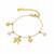 Lily Bow Heart Charms Bracelet | 18K Gold Plated Anti Tarnish Charm Bracelet for Women