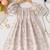 Multicolor floral printed cotton puff sleeve kids dress