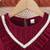 Maroon embellished net fit & flare kids party dress