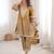  two-tone tissue kurti palazzo set with mirror work & batwa