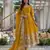 Designer crunchy silk embroidered gown set with dupatta & bottom | zari sequence party wear