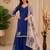 Chinon suit with sequin embroidery gharara & organza dupatta 