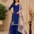 Chinon suit with sequin embroidery gharara & organza dupatta 