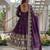  crunchy silk embroidered gown set with dupatta & bottom 