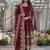  crunchy silk embroidered gown set with dupatta & bottom 