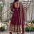 crunchy silk embroidered gown set with dupatta & bottom 
