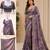 Pure gajji silk blend saree with original embroidery & sequence work 