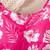 Hot pink floral printed cotton fit & flare kids dress