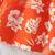 Hot orange floral printed cotton fit & flare kids dress