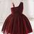 Wine red glitter shimmer net one shoulder party wear kids frock