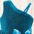 Blue glitter shimmer net one shoulder party wear kids frock