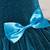 Blue glitter shimmer net one shoulder party wear kids frock