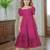 Rani pink embroidered cotton puff sleeve maxi girls dress