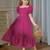 Rani pink embroidered cotton puff sleeve maxi girls dress