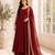 Faux georgette silk gown palazzo set with mukesh work & dupatta