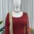 Faux georgette silk gown palazzo set with mukesh work & dupatta