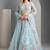 SKY EMBROIDERED ORGANZA NEW LEHENGA CHOLI WITH DUPATTA