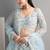 SKY EMBROIDERED ORGANZA NEW LEHENGA CHOLI WITH DUPATTA