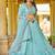 TURQUOISE BANARASI viscose LEHENGA CHOLI WITH DUPATTA