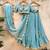 TURQUOISE BANARASI viscose LEHENGA CHOLI WITH DUPATTA