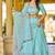 TURQUOISE BANARASI viscose LEHENGA CHOLI WITH DUPATTA