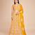 YELLOW EMBROIDERED GEORGETTE STUNNING LEHENGA CHOLI WITH DUPATTA