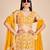 YELLOW EMBROIDERED GEORGETTE STUNNING LEHENGA CHOLI WITH DUPATTA
