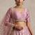 PEACH BANARASI viscose LEHENGA CHOLI WITH DUPATTA