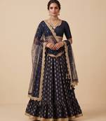 BLACK BANARASI viscose LEHENGA CHOLI WITH DUPATTA