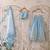 SKYBLUE EMBROIDERED GEORGETTE FLAIRED LEHENGA CHOLI WITH DUPATTA