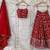 RED EMBROIDERED GEORGETTE FLAIRED LEHENGA CHOLI WITH DUPATTA
