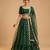 GREEN BANARASI viscose LEHENGA CHOLI WITH DUPATTA