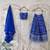 ROYAL BLUE EMBROIDERED GEORGETTE FLAIRED LEHENGA CHOLI WITH DUPATTA