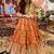 ORANGE EMBROIDERED GEORGETTE HIT LEHENGA CHOLI WITH DUPATTA