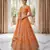 ORANGE EMBROIDERED GEORGETTE HIT LEHENGA CHOLI WITH DUPATTA