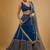 BLUE EMBROIDERED GEORGETTE STUNNING LEHENGA CHOLI WITH DUPATTA