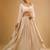 WHITE EMBROIDERED GEORGETTE FLAIRED LEHENGA CHOLI WITH DUPATTA