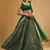 GREEN EMBROIDERED GEORGETTE FLAIRED LEHENGA CHOLI WITH DUPATTA