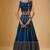 BLUE EMBROIDERED GEORGETTE STUNNING LEHENGA CHOLI WITH DUPATTA
