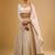 WHITE EMBROIDERED GEORGETTE FLAIRED LEHENGA CHOLI WITH DUPATTA