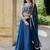 BLUE PLAIN GEORGETTE FLAIRED LEHENGA CHOLI WITH DUPATTA
