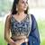 BLUE PLAIN GEORGETTE FLAIRED LEHENGA CHOLI WITH DUPATTA