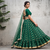 GREEN BANARASI viscose LEHENGA CHOLI WITH DUPATTA
