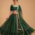GREEN BANARASI viscose LEHENGA CHOLI WITH DUPATTA