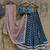 TEAL-BLUE BANARASI viscose LEHENGA CHOLI WITH DUPATTA
