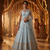 SKYBLUE EMBROIDERED GEORGETTE FLAIRED LEHENGA CHOLI WITH DUPATTA